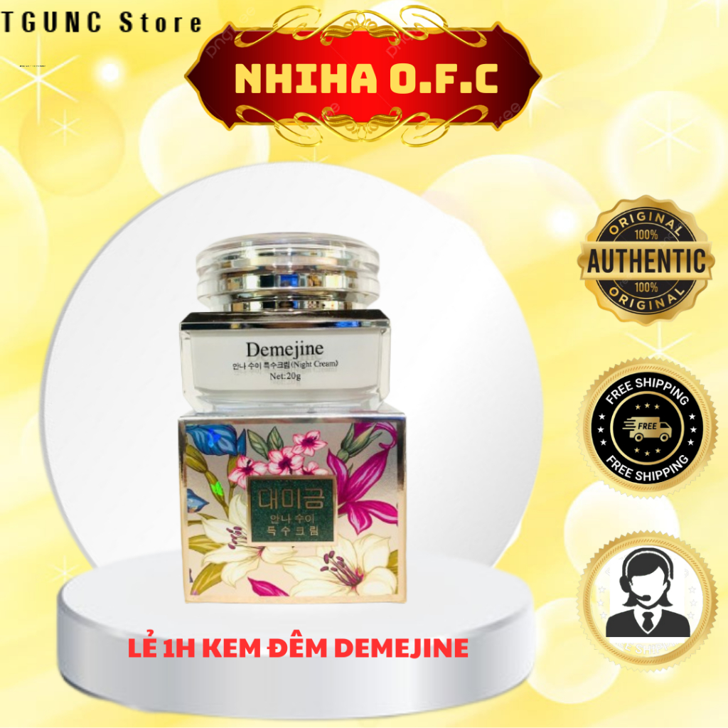 Kem đêm Demejine Hàn Quốc mẫu mới hàng chính hãng lẻ 1 hộp dưỡng ẩm da mặt chuyên sâu miễn phí vận chuyển khuyến mãi bảo hành chính hãng chất lượng cao giúp làm mềm da cải thiện độ ẩm và mang lại làn da khỏe mạnh tươi trẻ