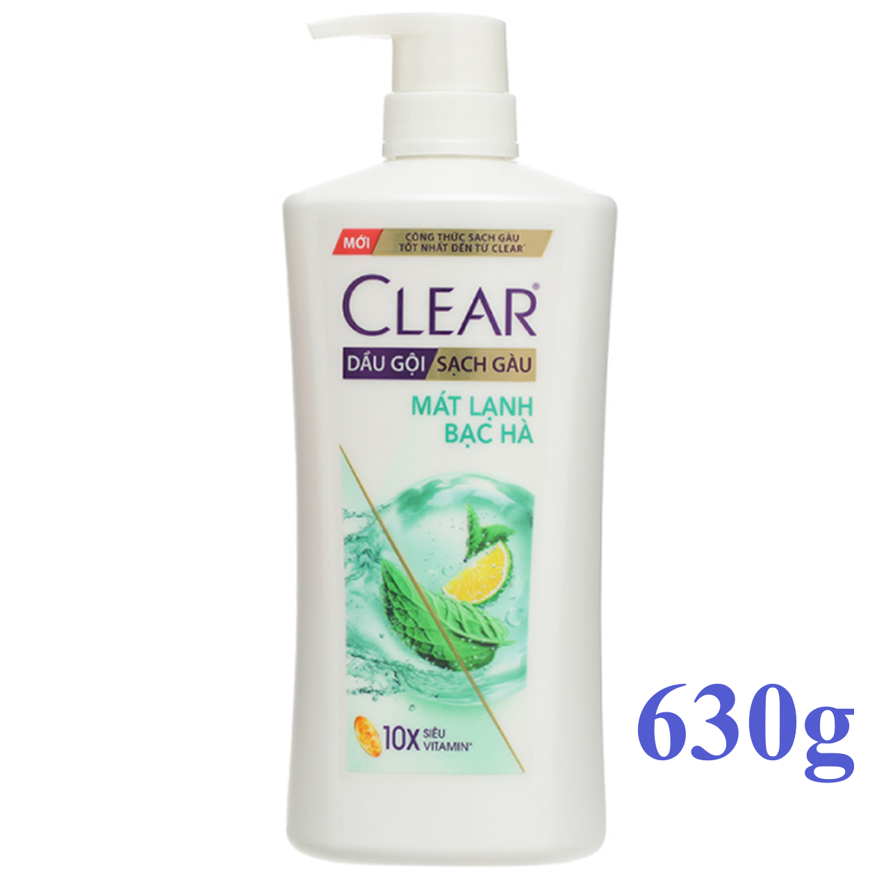 Dầu gội đầu Clear mát lạnh bạc hà chai 630g