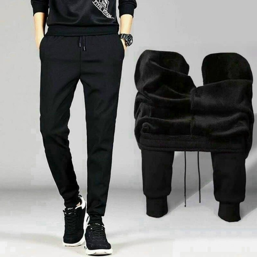 Quần jogger nam lót lông siêu ấm phong cách thể thao