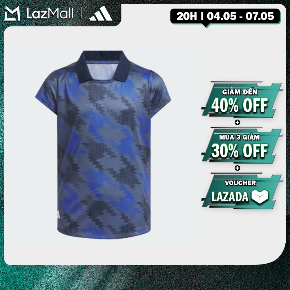 [20H 4.5-2H 5.5-MUA 3 GIẢM 30%] adidas Đánh gôn Áo Polo Họa Tiết HEAT.RDY Trẻ em Màu xanh da trời IV7535