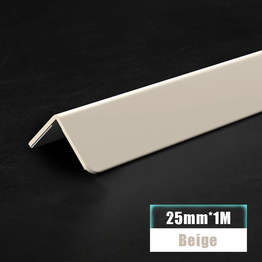 1m PVC Corner Protection Wall Protector Bar Punch-Free Anti-Collision Corner Tile Sticker Edging External Decor Corner Line Proof Table Edge Guard Tape Self Adhesive Thickened Furniture Corner Bumper Baby Safety Soft Wall Corner Protector