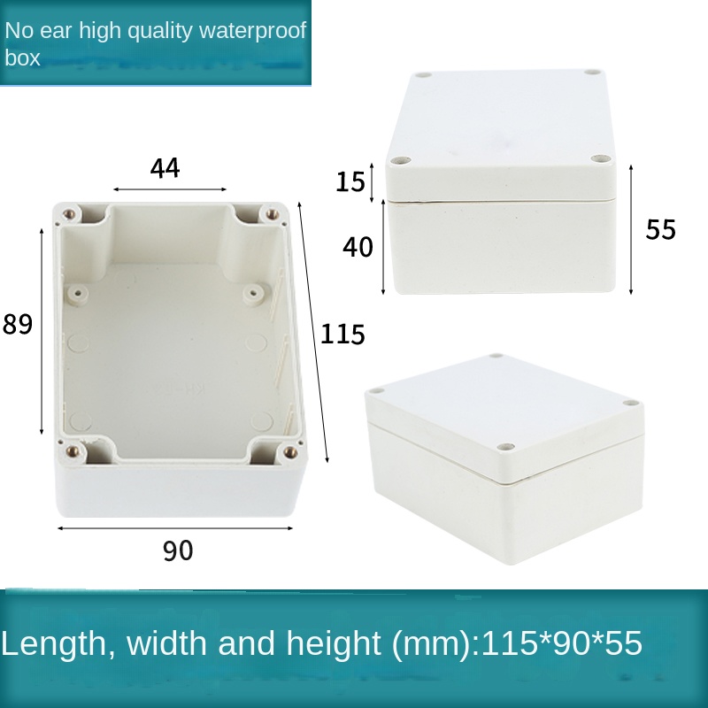 Vỏ Nhựa Chống Nước 115x90x55 mm | Kehua F-type Xám Công Nghiệp IP65 Hộp Tủ Điều Khiển Tự Động Hóa Công Nghiệp