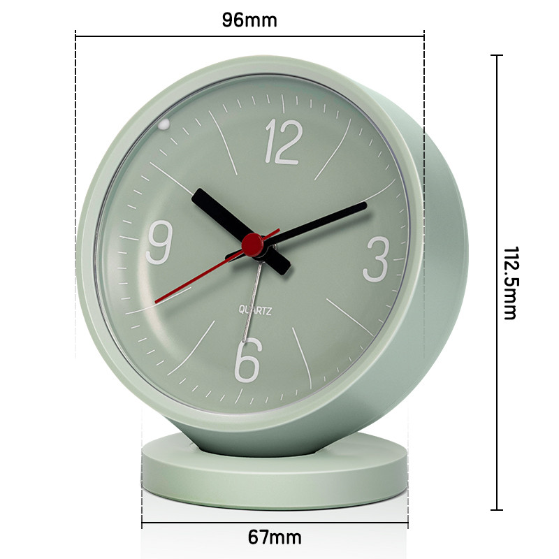 Deli Nusign Silent Alarm Clock With Night Light Desk Bed Home Office Jam Tidur Loceng 闹钟