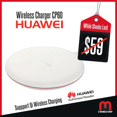 Huawei Wireless Charger CP60 | Fast Charge 15W | Support Qi Wireless Charging | U Mobile Shop