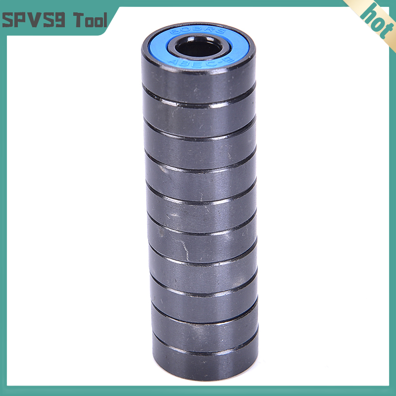 Spvs9 10 cái bộ 608 2rs mang rãnh sâu thép kín vòng bi 608rs 608-2rs
