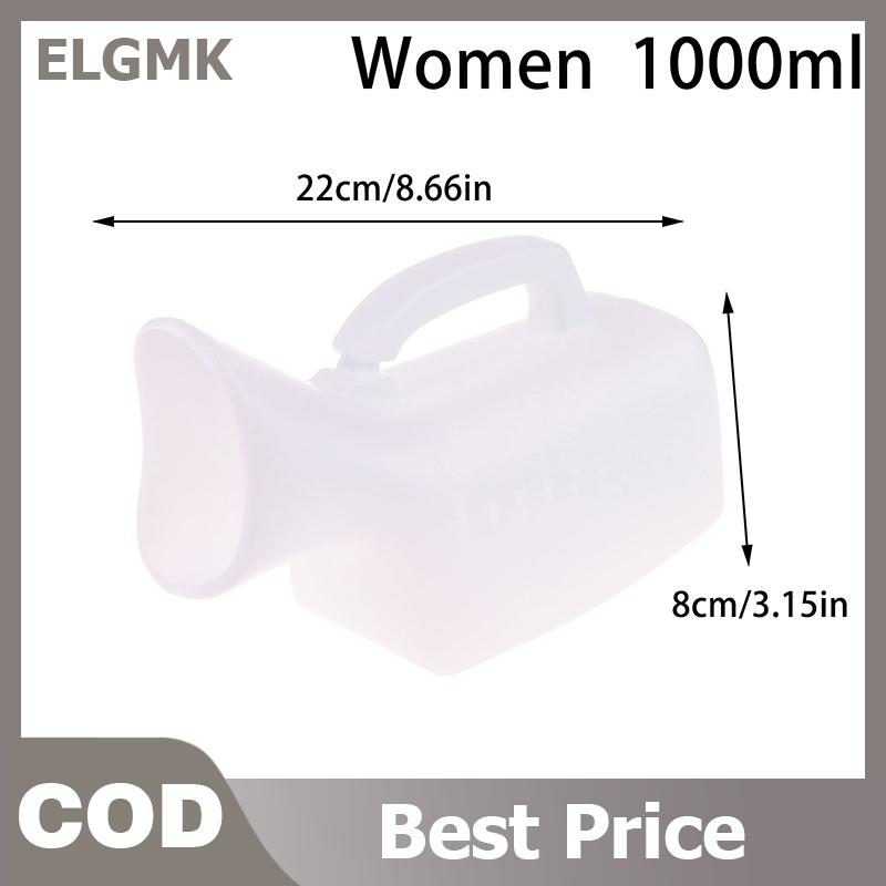 ELGMK 1Pc Portable Urinals Bottle For Women Men 1000 1200ml Plastic Bedpan Bottle With without Lid Pee Container Urinary Pee Bottle