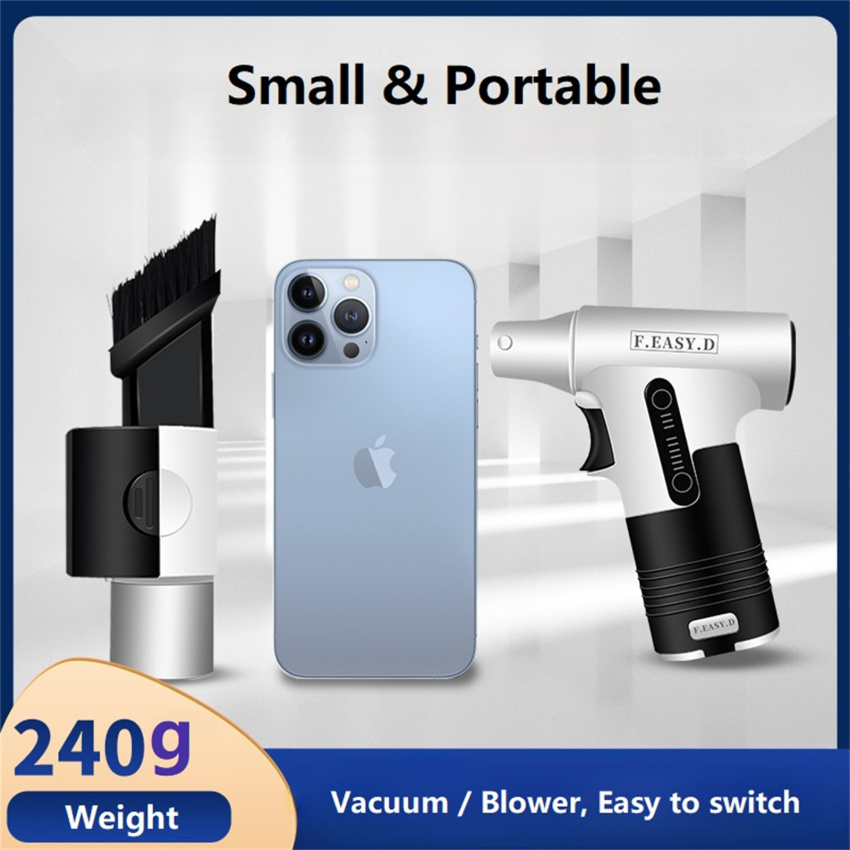 Xe Máy Hút Bụi Mini PC Máy thổi khí làm sạch đa chức năng bàn chải quạt động cơ tua bin có thể sạc lại bụi Thịt Nướng không dây siêu mạnh mẽ