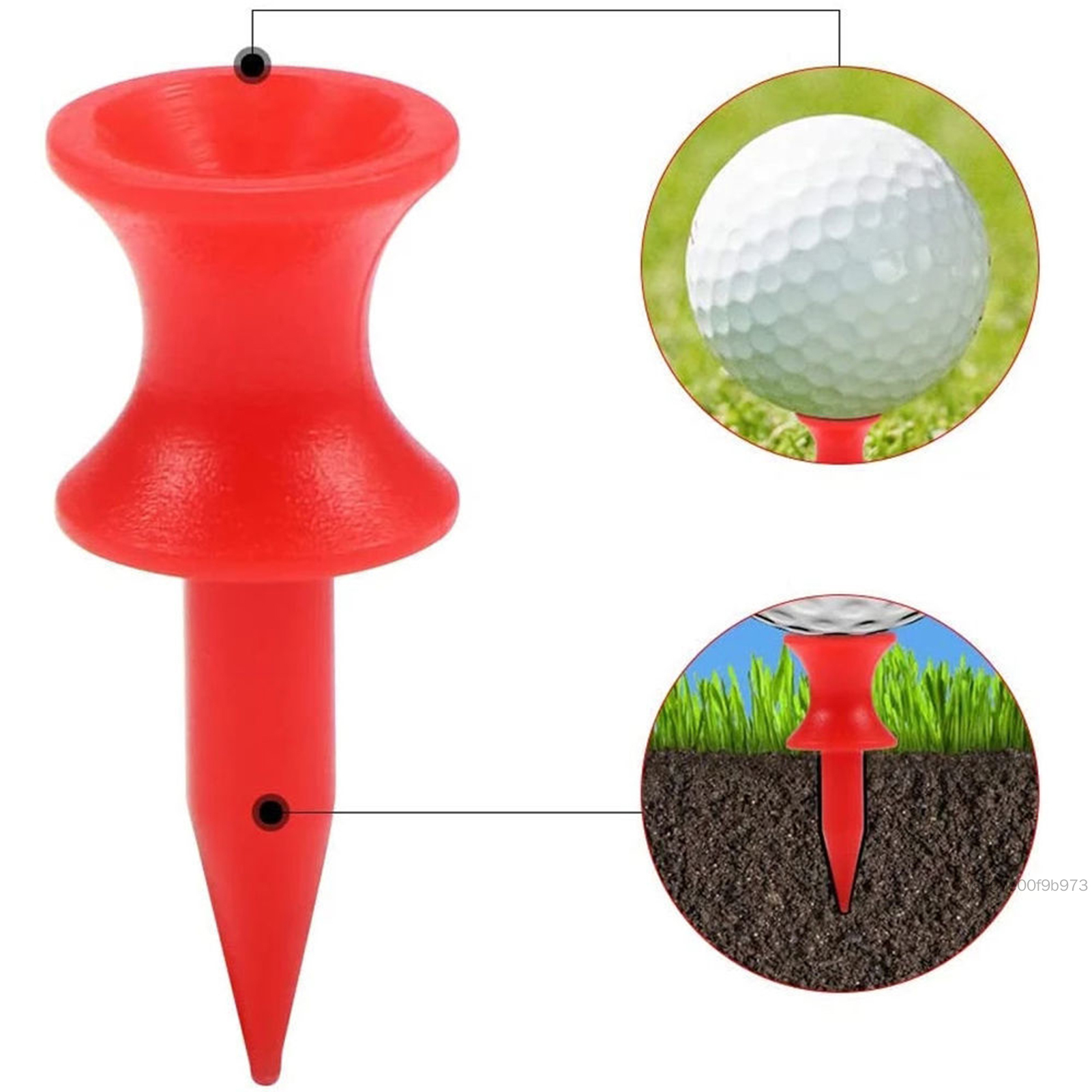 Bộ 50 Tee Golf Nhựa Tee Không Thể Phá Vỡ Cho Nam Nữ Trẻ Em Luyện Tập ADR-VN - 3