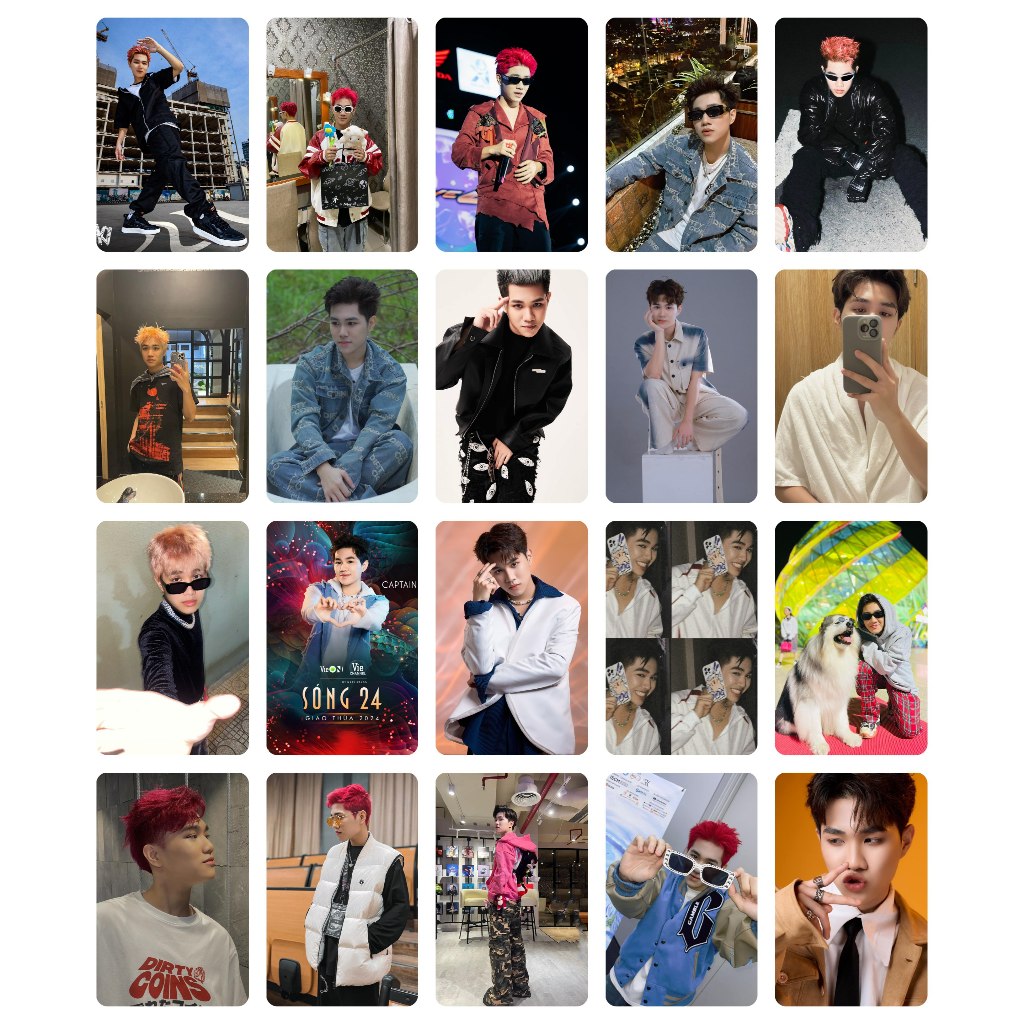 Lomo card 20 ảnh 1 mặt bo góc Captain Boy - IG