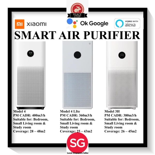 [Local Warranty]★ XIAOMI Air Purifier 4 | 4 Lite | 3H | OLED Screen Display Control by Smartphone App Singapore