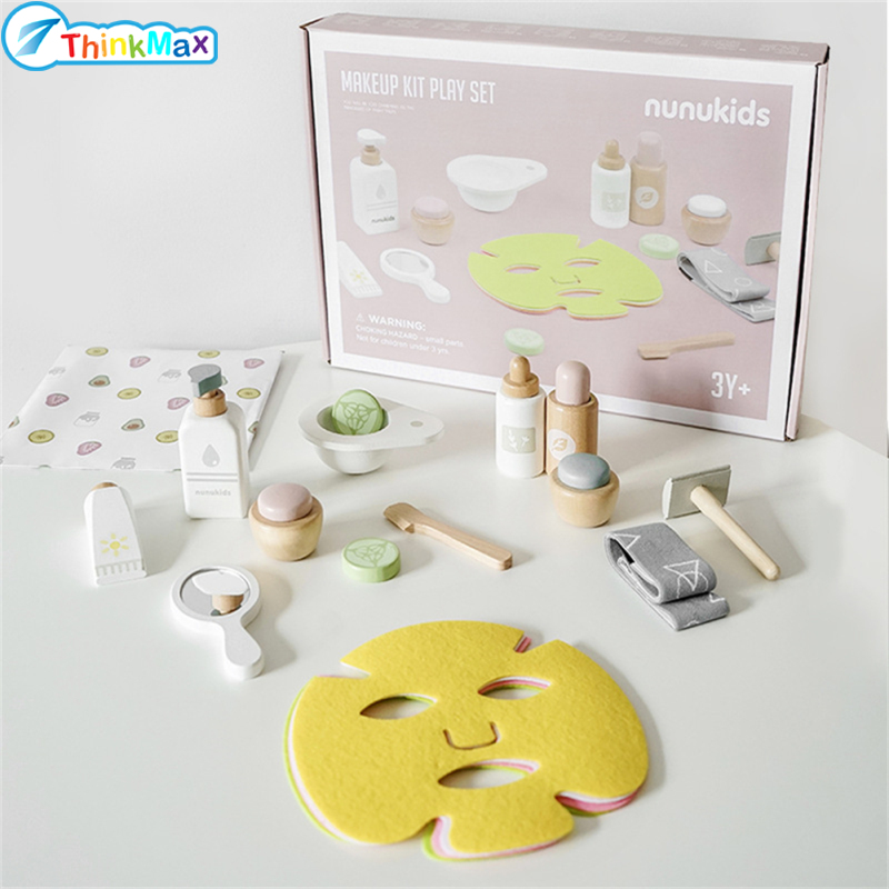 Girls Pretend Play Mask Makeup Set Wooden Children Simulation Kitchen Pretend Toy Education Toys For Girls Boys ราคา 561 บาท*ส่งฟรี