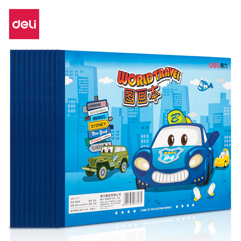 Vở Vẽ Học Sinh Tập Tô Màu Cho Bé A4/B5 Deli - Giấy Dày Mịn Tô Vẽ Trơn Tru Hạn Chế Lem Màu - Sổ Vẽ Dễ Thương Tiện Dụng