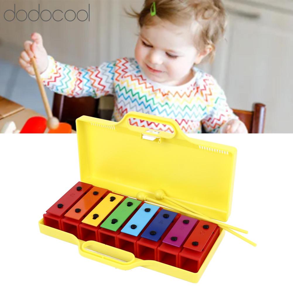 Dodocool Mingzhe Giáo dục đầy màu sắc 8 nốt nhạc cụ Xylophone cho trẻ em