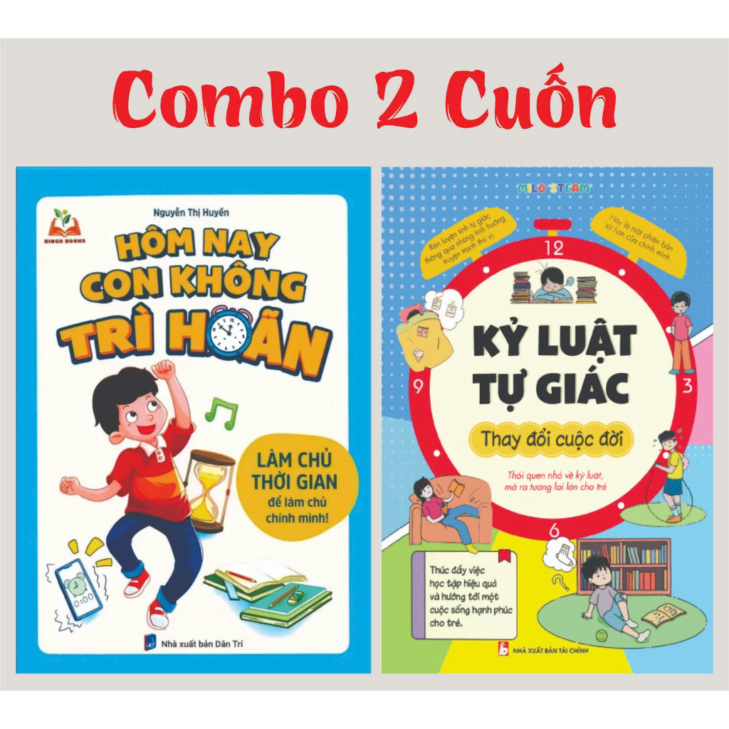 Sách - Combo 2 cuốn Hôm Nay Con Không Trì Hoãn, Kỷ Luật Tự Giác