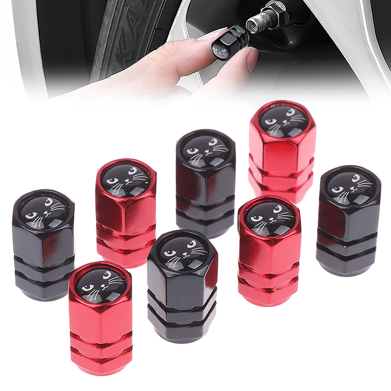 🛵 SUW Nhôm Cat Eye xe Lốp Van Stem mũ bánh xe núm vú Bìa aircover lốp van cap Set cho xe ô tô suvs xe đạp xe tải
