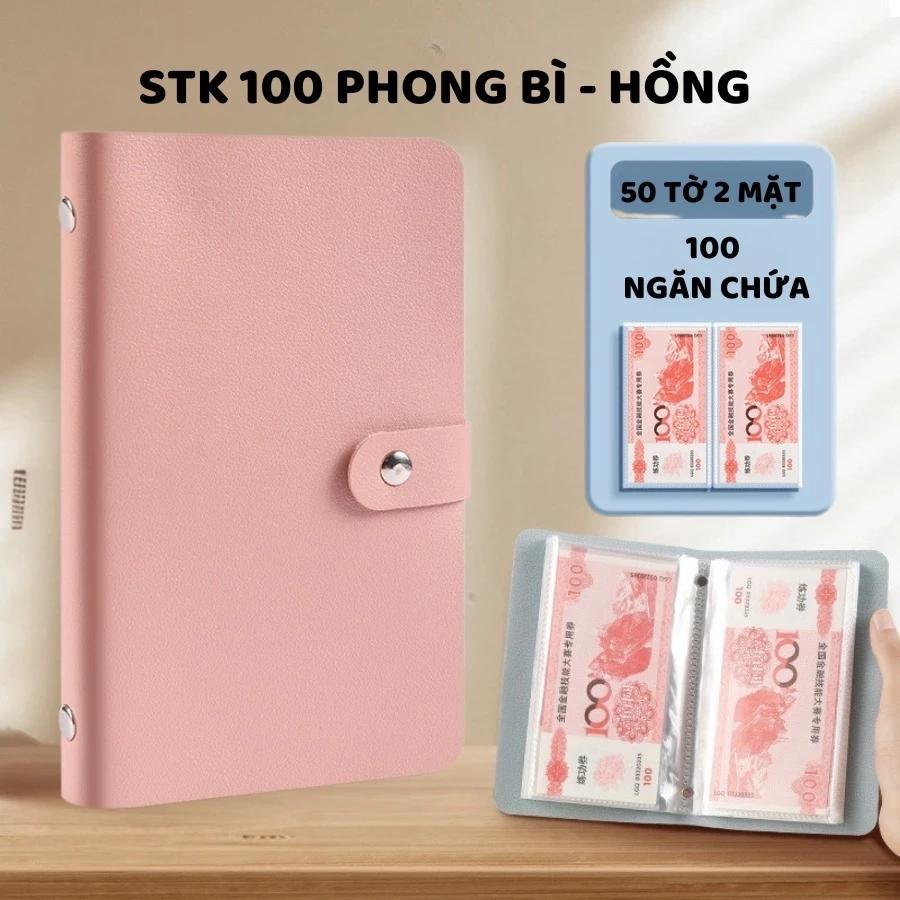 Sổ tiết kiệm đựng tiền 100 phong bì tiết kiệm sổ thử thách 100 ngày đựng tiền có thể tái sử dụng