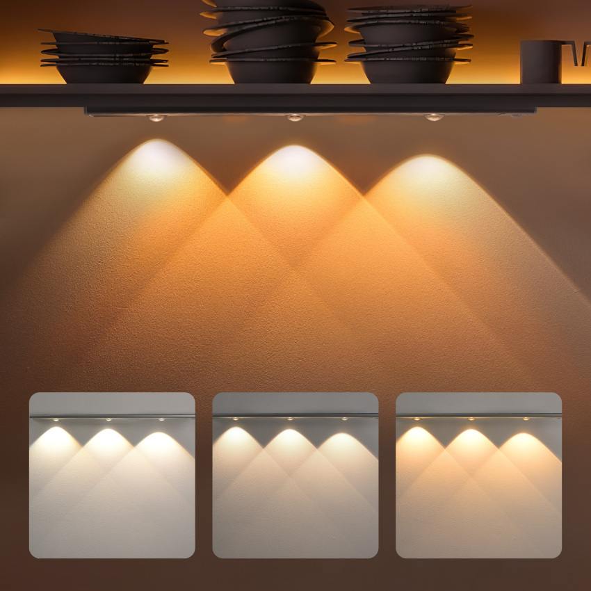 Đèn ngủ LED với cảm biến chuyển động và có thể sạc lại ba-ttery-3 chế độ ánh sáng và cài đặt từ tính cho tủ quần áo, hành lang và nhà để xe