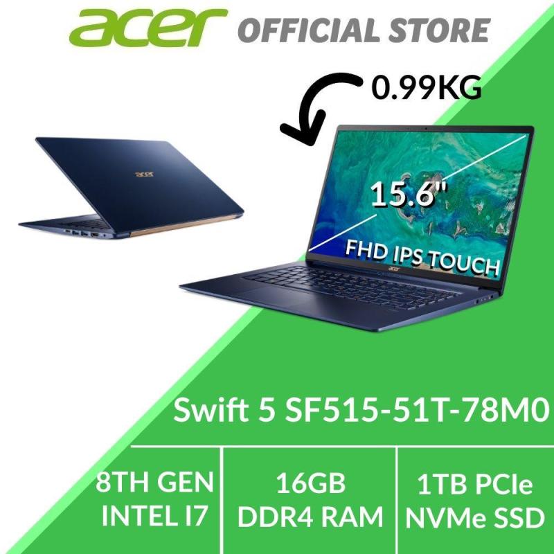 Acer Swift 5 SF515-51T-78M0 15.6-Inch Intel i7 Thin and Light Laptop (Blue)