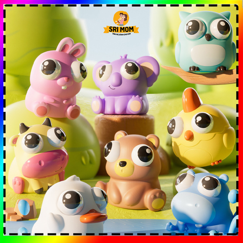 Đồ Chơi Động Vật Mắt Lồi - Đồ Chơi Squishy Nắn Bóp Đàn Hồi giải trí giảm stress phù hợp cho người lớn và trẻ em