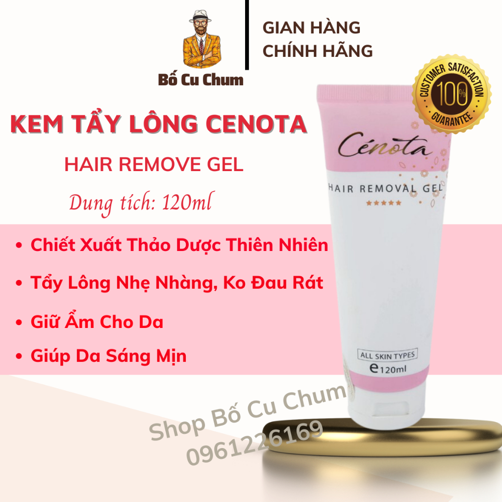 Kem tẩy lông Cénota Hair Removal dạng gel 120ml