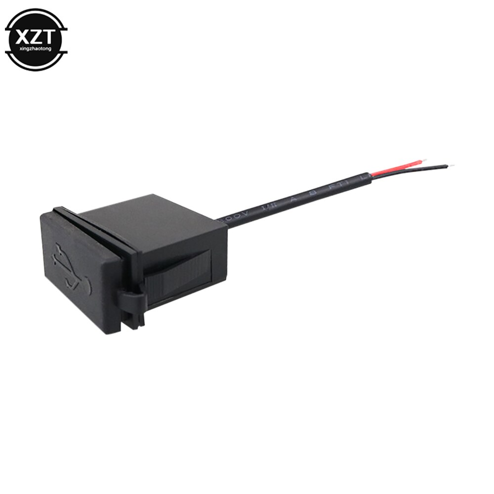 12V/24V duy nhất Xe USB ổ cắm sạc điện 5V 2.4A Bộ chuyển đổi điện hình vuông không thấm nước cho xe máy RV thuyền tàu sạc