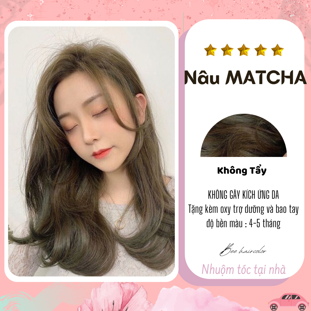 Giảm giá Nhuộm màu rêu đen cá tính không tẩy tóc BeeCost