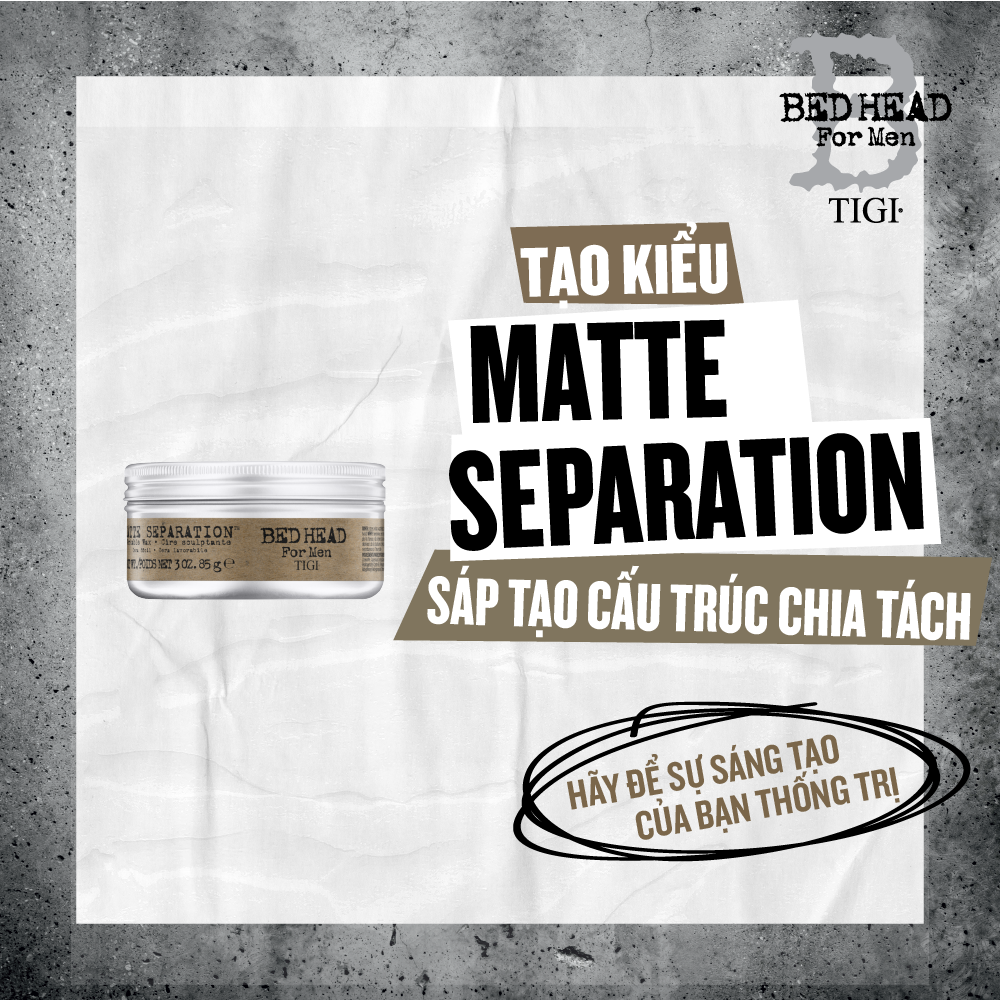 Sáp tạo kiểu chia tách tigi bed head matte separation™ 3 oz. 85g