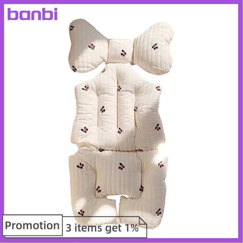 banbi รถเข็นเด็กทารกใหม่ปักเบาะเด็กเบาะรถเบาะผ้าฝ้ายเบาะที่นั่งฤดูใบไม้ร่วงและฤดูหนาวหนาทารกผ้าฝ้าย Pad รถเข็นเด็กอุปกรณ์เสริม