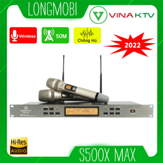 Micro không dây VinaKtv S500X Max - Chống hú, kết nối nhanh, phạm vi hoạt động 50m Model 2022 thumbnail