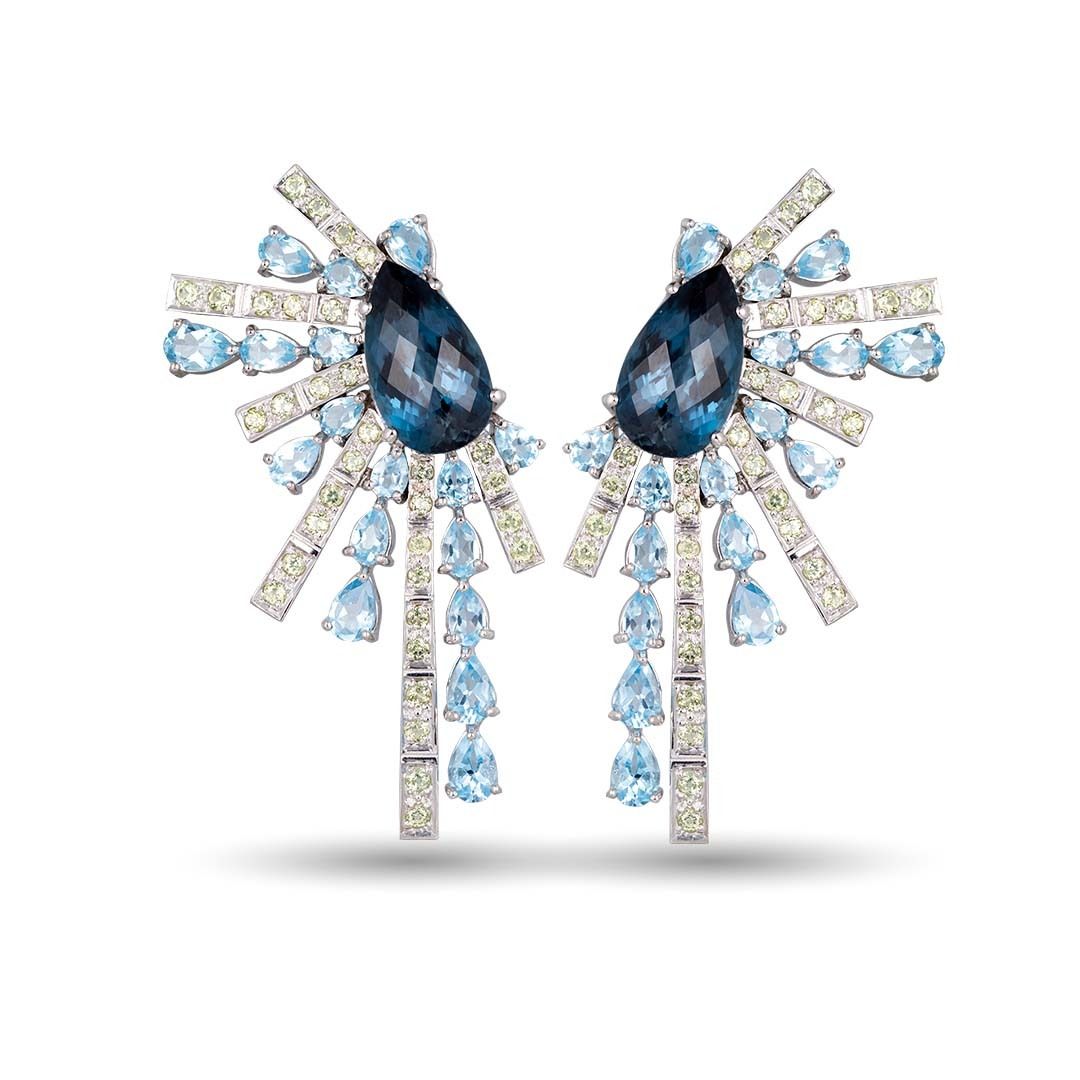 London Blue Topaz Earrings, Fireworks Earrings Model ราคา 18,739 บาท*ส่งฟรี