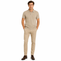 Baverre by Hassenda - Denver Kaos Polo Polos Pria Unisex Berkerah Lengan Pendek Ivory VPG81227IVR