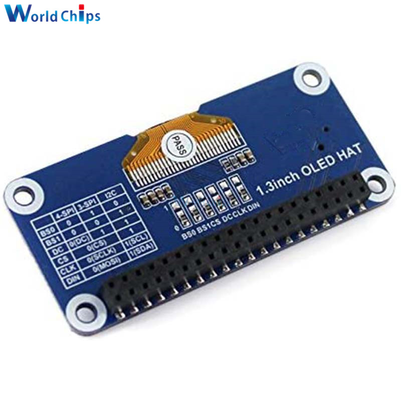 【In-Demand Item】 1.3inch Oled Hat Display 128x64 Pixels Spi/i2c Interface Embedded Controller Direct