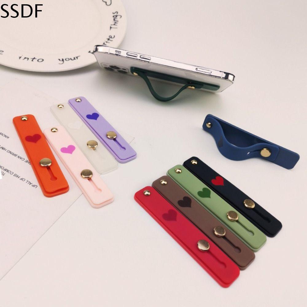 SSDF Silicone Dây đeo cổ tay giá đỡ điện thoại Chống trượt Kéo Đẩy Dây đeo ngón tay điện thoại Giá đỡ điện thoại di động Dính Giá đỡ điện thoại dạng nhẫn Điện thoại thông minh