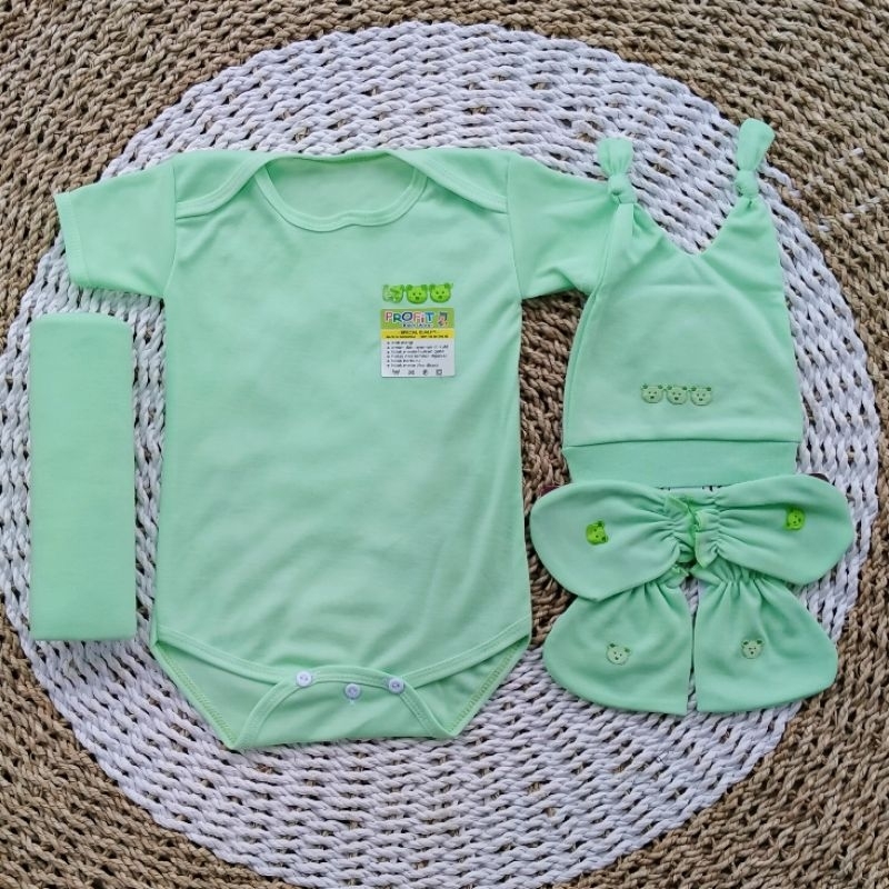 Satu Set Newborn Lengkap Jumper Bedong Topi Sarung Tangan Kaki Bayi Baru Lahir