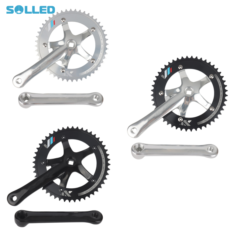 Xe đạp leo núi tốc độ đơn crankset alumniun hợp kim Xe Đạp Bánh răng cố định gấp xe đạp vuông côn, bánh 48t 1656mm