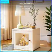 Single Door Glass shelving unit customizable Steel Storage Cabinet Adjustable Shelf for Living Room or Kids Room White Tempered