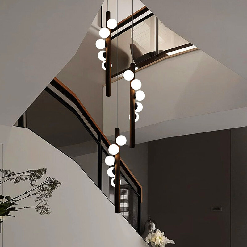 ไฟ Led การตกแต่งบ้านทันสมัยโคมไฟโคมไฟระย้าสำหรับบันไดโคมไฟระย้าไฟแขวนสำหรับห้องนั่งเล่นแสงในร่ม ราคา 4,052 บาท*ส่งฟรี