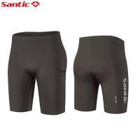 Santic Men Cycling Shorts Shockproof 6 Hours Riding Padded Breathable Reflective Bike Short Pant