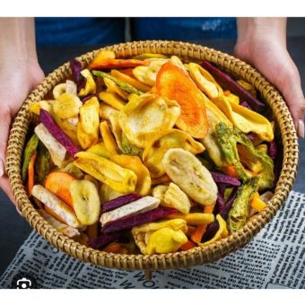 Trái Cây Đà Lạt, Hoa Quả Sấy Thập Cẩm nguyên miếng