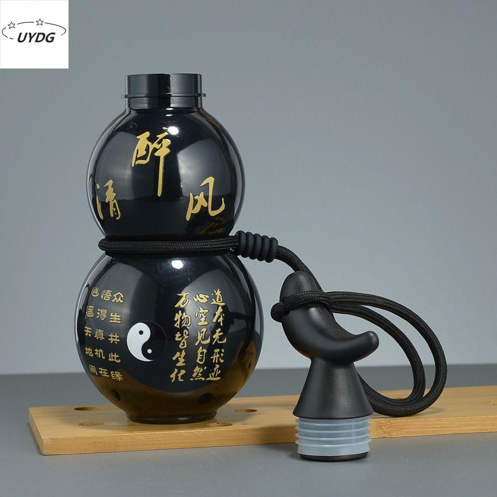 UYDG Phong cách Trung Quốc Chai nước ngoài trời Hình quả bầu WU KONG Cốc nước di động Bình tập thể dục di động Di động Bình uống nước hình bầu
