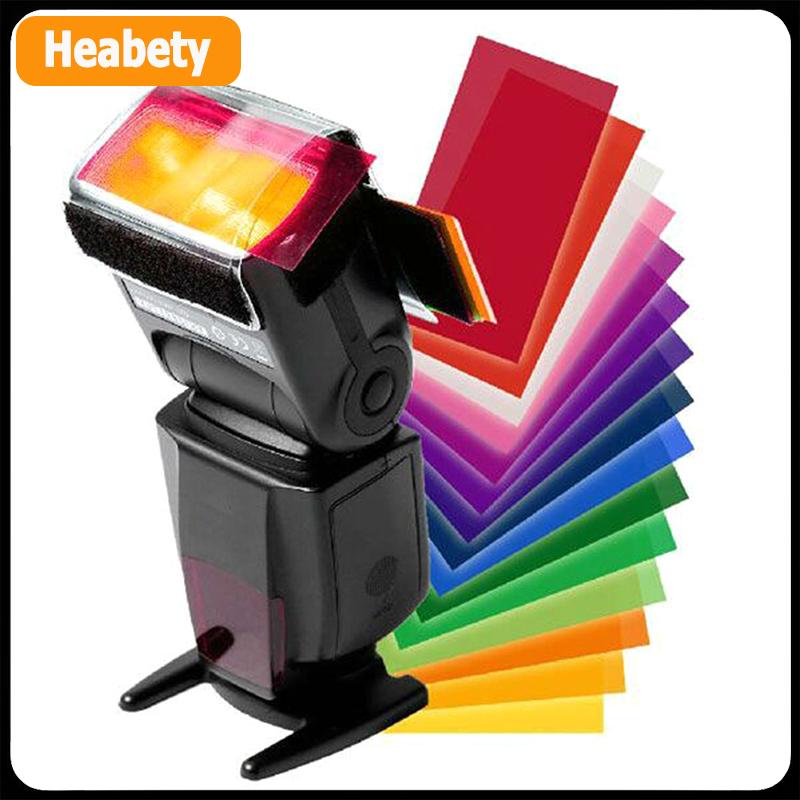 【2-3 ngày giao hàng】 12PCS Flash Speedlite màu gel bộ lọc cho Canon Nikon Sony Yongnuo DSLR máy ảnh