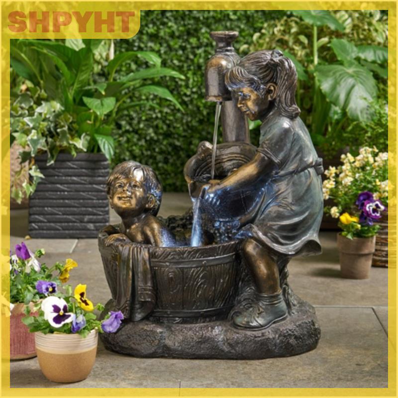 SHPYHT รูปปั้นน้ำพุเรซินสำหรับตกแต่งสวนในร่ม กลางแจ้ง ราคา 180 บาท*ส่งฟรี