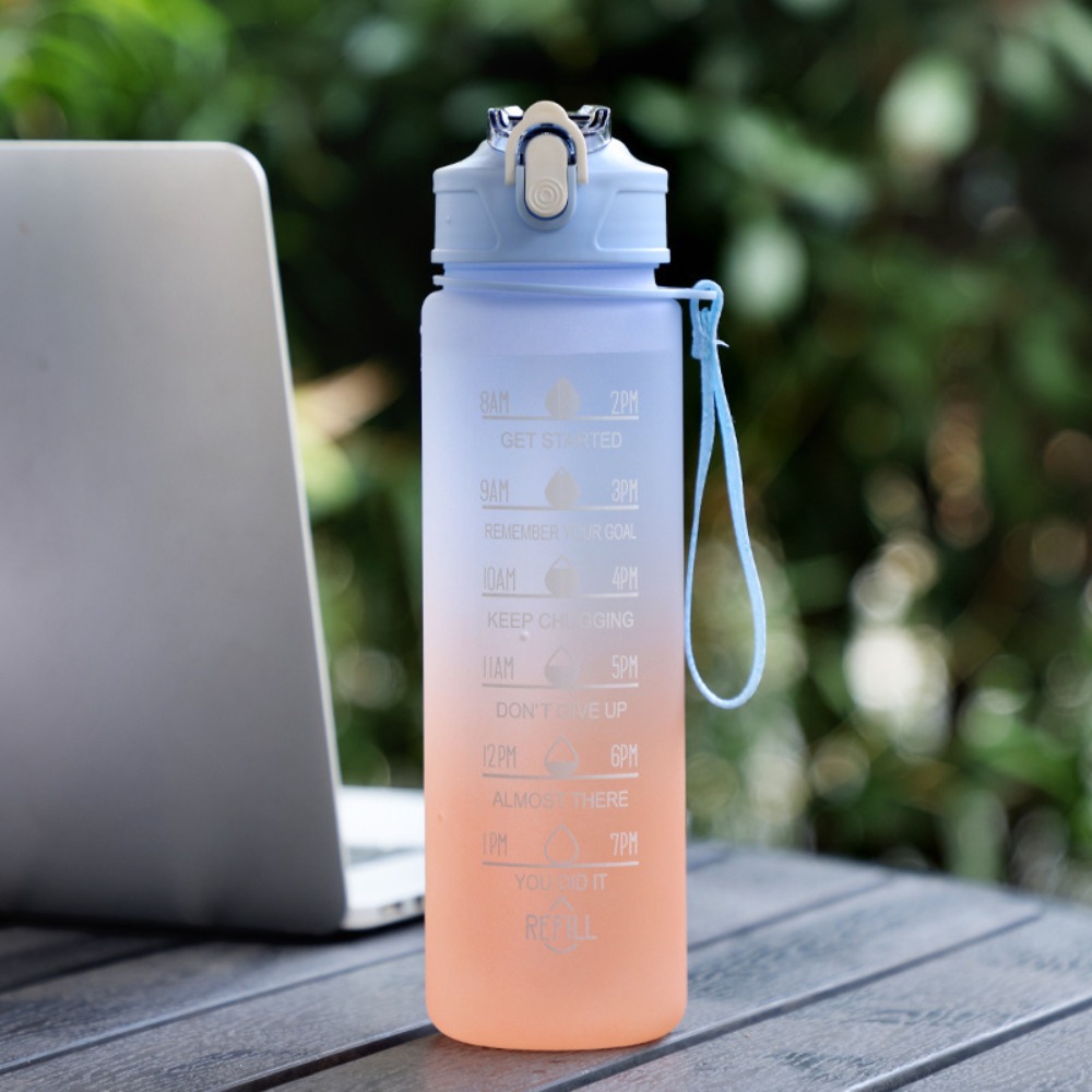 HUISHU Di động Chai nước Nhựa Dung tích lớn 750ml Chai nước trong suốt  Chống rò rỉ Ấm đun nước du lịch Học sinh người lớn - 6