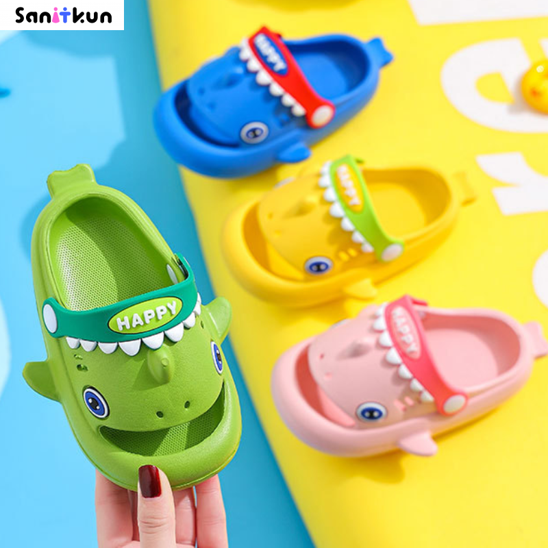 Children s Baotou Hole Shoes Girls Slippers Cartoon Indoor Anti slip