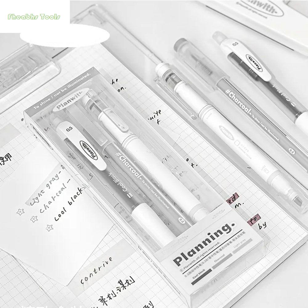 FHEABHS 3 Pcs/set Sáng Tạo Bút gel ép Viết trơn tru Nhanh khô Bút mực gel Tự làm Nhiều màu Bút ký Văn phòng phẩm