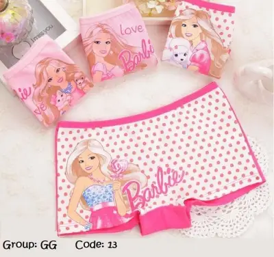 [A set of 4pcs] 100% Cotton Underwears Girls Children Kids Baby Babies Shorts Briefs Panties Frozen Hello Kitty Pony [GG13]