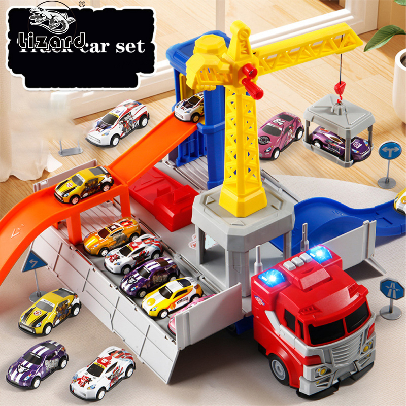 Transport Truck Toys With Ejection Track Deform Track Car With Sound Lights Carrier Truck Set Gifts For Kids ราคา 839 บาท*ส่งฟรี