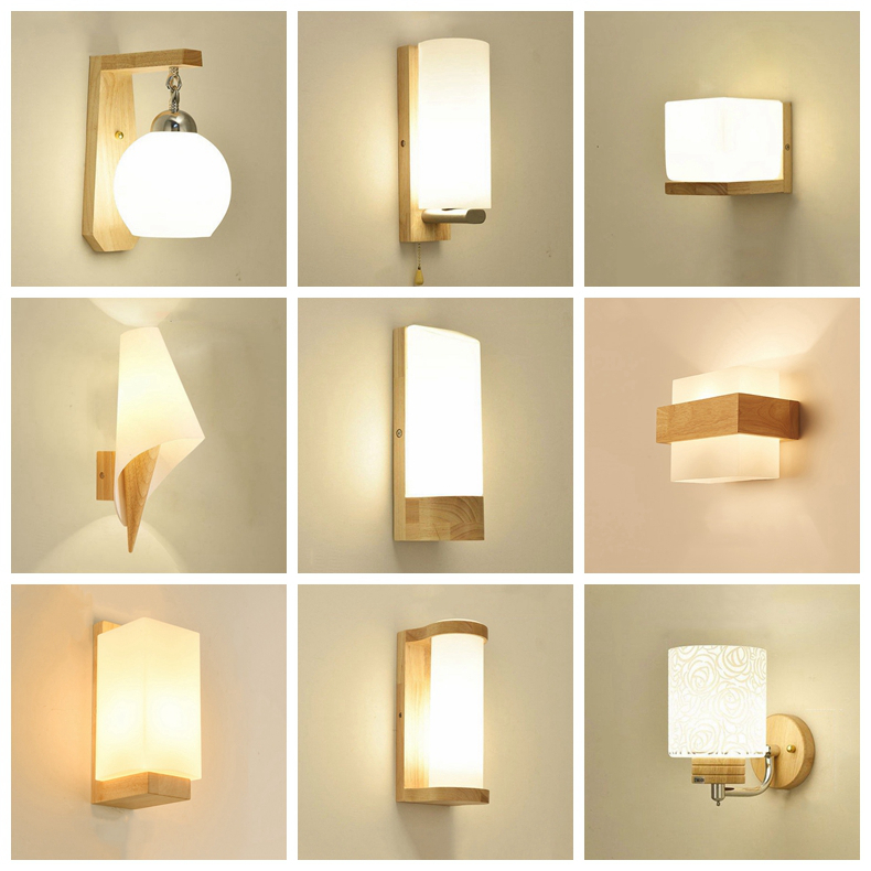 Phòng ngủ bắc âu đèn ngủ treo tường Trang trí đèn ngủ treo tường Đèn tường LED phòng khách hiện đại