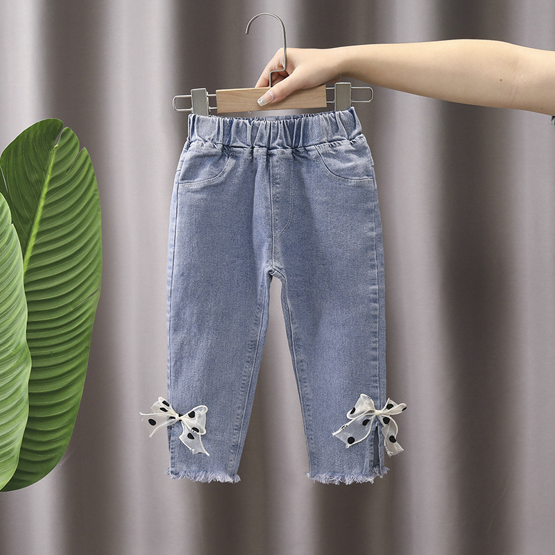 Girls' Pants Spring And Autumn New Arrival Children's Harlan Loose Korean Style Pants Small And Medium-sized Children's Casual Pants For Outer Wear kid's Jeans pants