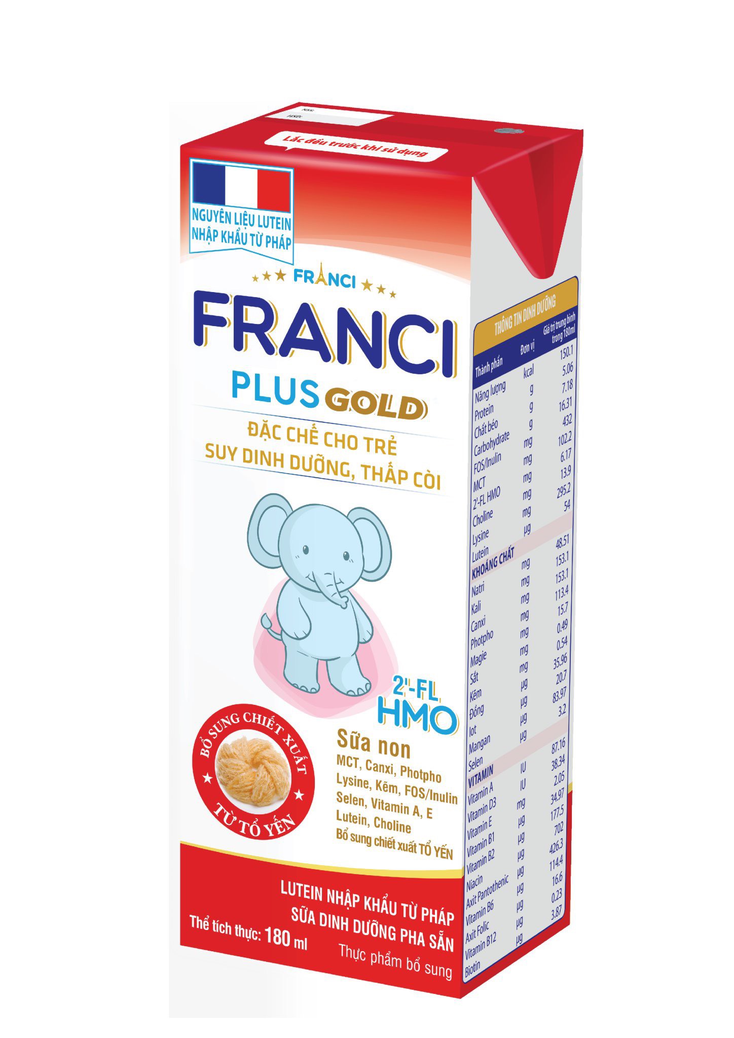 Sữa bột pha sẵn FRANCI PLUS GOLD - Đặc chế cho trẻ suy dinh dưỡng